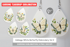 Earring Cabbage White Butterfly Product Image 1