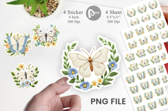 Cabbage White Butterfly Sticker Product Image 1