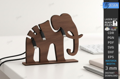 Cable Organizer Laser Cut|Desk Cord Holder|Office Design SVG Product Image 1
