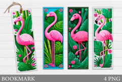 Flamingo Bookmark Design. Summer Bookmark Printable Product Image 1