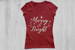 Merry and Bright SVG, Christmas SVG, Holiday SVG, Cricut. Product Image 2