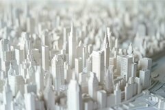 Miniature cityscape model with skyscrapers Product Image 1