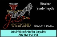 Girls Weekend Rhinestone SVG Template Product Image 1