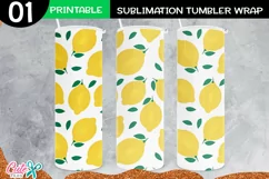 Lemonade party 20 Oz. Skinny Tumbler sublimation design Product Image 2