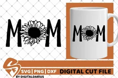 Mom svg, Mothers Day svg, Mom Life svg, Sunflower svg, Mommy Product Image 1