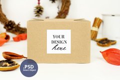 Winter Sticker Mockup PSD, Craft Box Mockup Full Wrap PSD Product Image 5