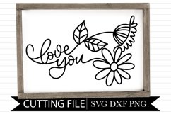 Love You - Hand Lettered SVG Product Image 1