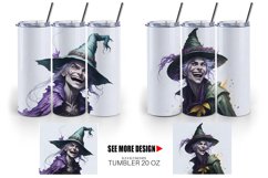 Cackling Witch | Tumbler Sublimation Wrap Product Image 2