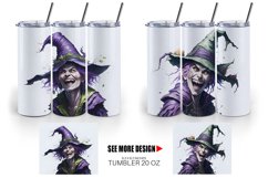 Cackling Witch | Tumbler Sublimation Wrap Product Image 4