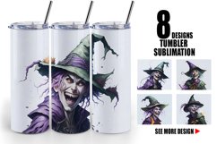 Cackling Witch | Tumbler Sublimation Wrap Product Image 1