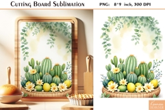 Retro Desert Cactus|Succulent| Vintage Cutting Board Product Image 1