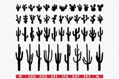 SVG Cacti, Black Silhouettes, Digital clipart Product Image 1