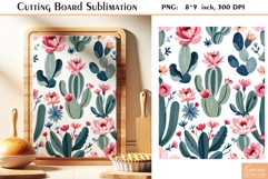 Retro Desert Cactus|Succulent| Vintage Cutting Board Product Image 1