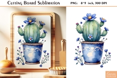 Retro Desert Cactus|Succulent| Vintage Cutting Board Product Image 1
