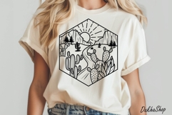 Cactus Svg Design, Cactus scene Svg, Desert Scene Svg. Product Image 5