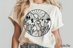 Cactus Svg Design, Cactus scene Svg, Desert Scene Svg. Product Image 4