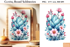 Retro Desert Cactus|Succulent| Vintage Cutting Board Product Image 1