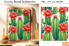Retro Desert Cactus|Succulent| Vintage Cutting Board Product Image 1