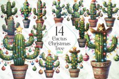 Cactus Christmas Tree Sublimation Product Image 1