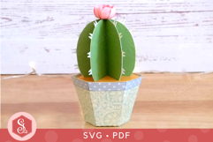 Cactus Favour Box SVG and PDF Templates Product Image 1