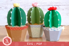 Cactus Favour Box SVG and PDF Templates Product Image 2