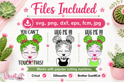 Cactus Girl SVG Cut File | You Can’t Touch This &amp; Hug Me Product Image 3
