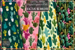 Cactus Seamless Patterns Product Image 1