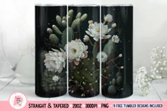 Succulents Sublimation Tumbler, Succulents PNG, Summer PNG, Summer Tumbler, Tumbler 20 oz