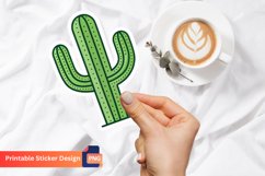 Cactus Sticker, Desert Plant Stickers, Green Cactus Art Product Image 1
