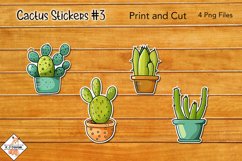 Cactus Stickers #3 | Print and Cut Product Image 1