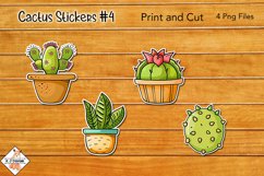 Cactus Stickers #4 | Print and Cut Product Image 1