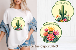 Cactus flower clipart PNG design | Desert flower sublimation Product Image 1