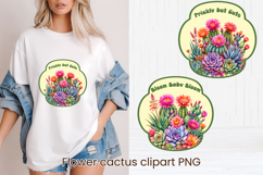 Cactus flower clipart PNG design | Desert flower sublimation Product Image 1