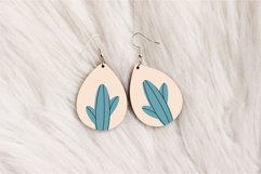 Cactus Teardrop Earring Sublimation Designs Product Image 3