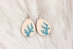 Cactus Teardrop Earring Sublimation Designs Product Image 5