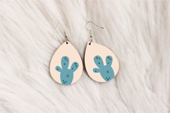 Cactus Teardrop Earring Sublimation Designs Product Image 7