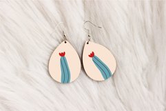 Cactus Teardrop Earring Sublimation Designs Product Image 8