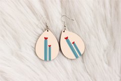 Cactus Teardrop Earring Sublimation Designs Product Image 9