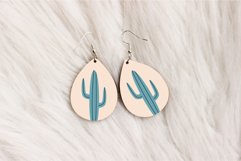 Cactus Teardrop Earring Sublimation Designs Product Image 10