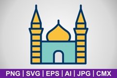 Vector Mosque Icon Product Image 1