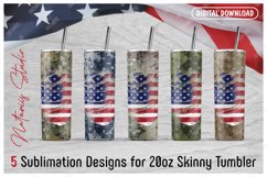 5 Camouflage Seamless Patterns for 20oz SKINNY TUMBLER. Product Image 1