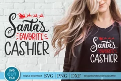 Christmas cashier svg, a Santa's favorite cashier svg file Product Image 1