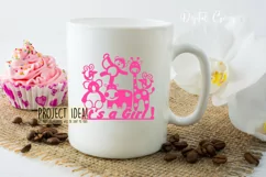 It's a Girl paper cut design SVG / DXF / EPS / PNG files Product Image 4