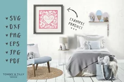 Blank Heart Wedding Frame - SVG EPS DXF PNG PDF JPG Cut File Product Image 2