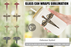 Glass Can Medical Caduceus Product Image 1