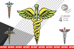Medical Caduceus Clipart Product Image 1