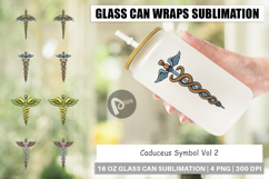 Glass Can Medical Caduceus Product Image 1