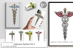 Digital Paper Medical Caduceus Product Image 1