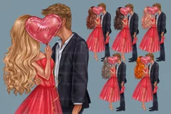 Valentine's Day Clipart, Love Couple Clip Art Product Image 5