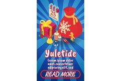 Yuletide concept banner, comics isometric style Product Image 1